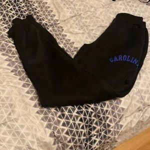 black carolina sweat pants